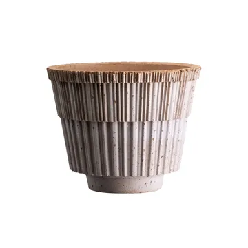 Maceta con plato Atlas raw - Rosa, Ø18 cm - Bergs Potter