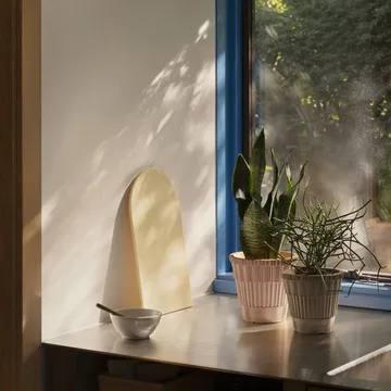 Maceta con plato Atlas raw - Rosa, Ø18 cm - Bergs Potter