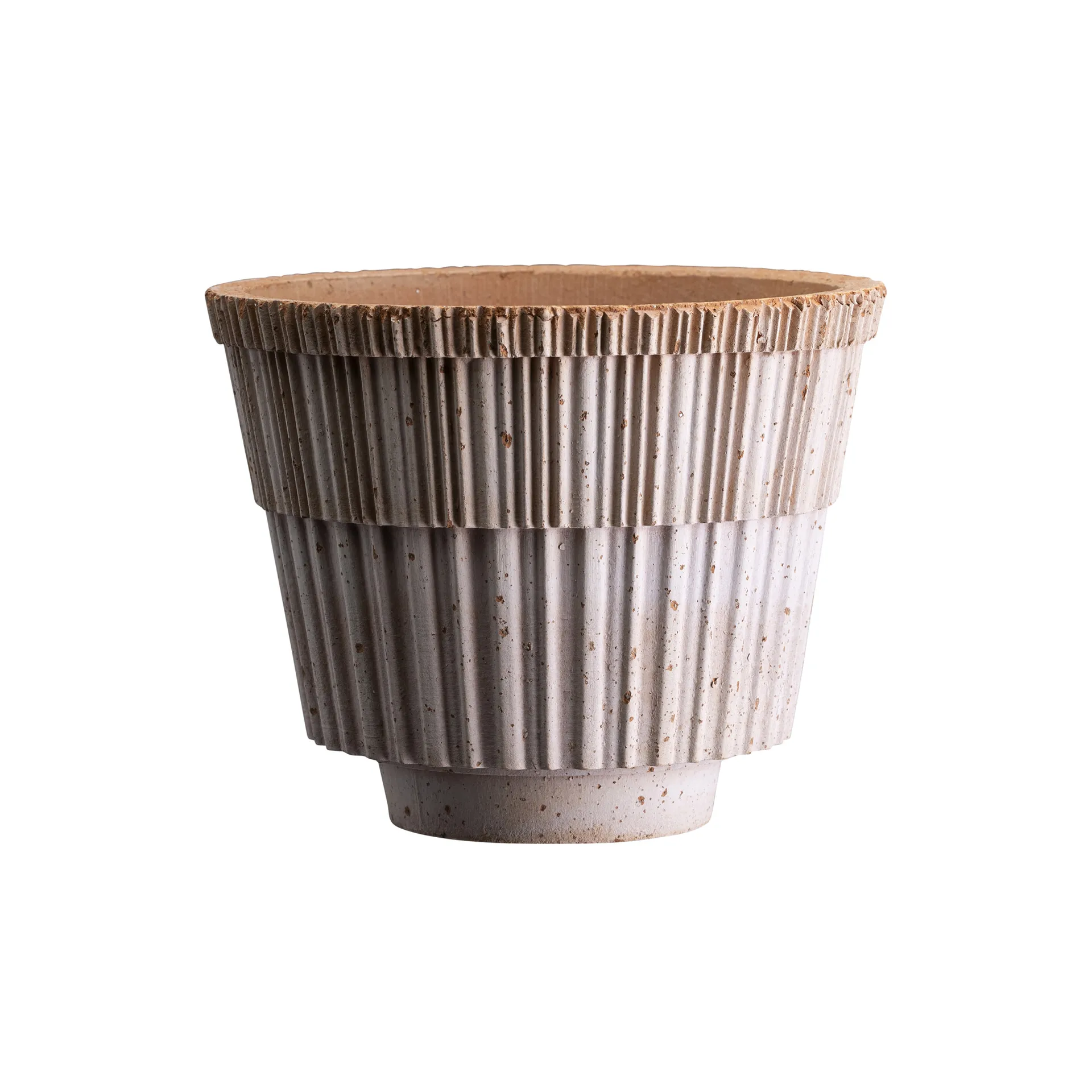 Maceta con plato Atlas raw, Rosa, Ø21 cm Bergs Potter