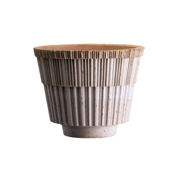 Maceta con plato Atlas raw - Rosa, Ø25 cm - Bergs Potter