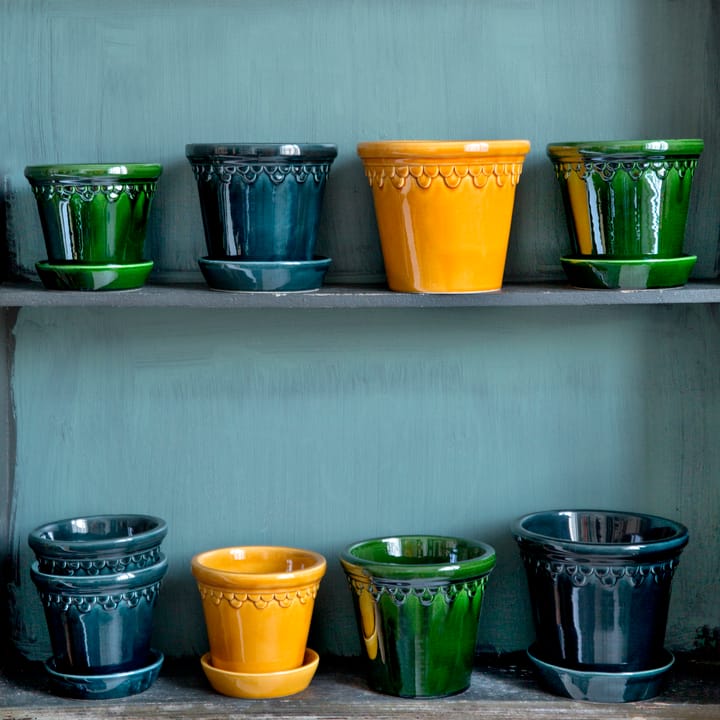 Maceta Copenhagen esmaltada Ø10 cm, verde Bergs Potter