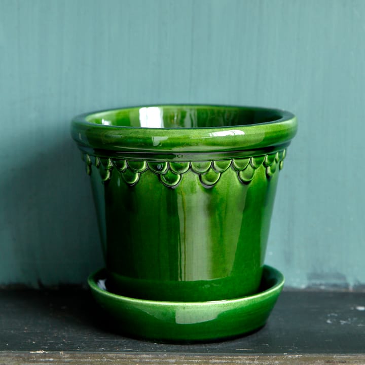 Maceta Copenhagen esmaltada Ø16 cm, verde Bergs Potter