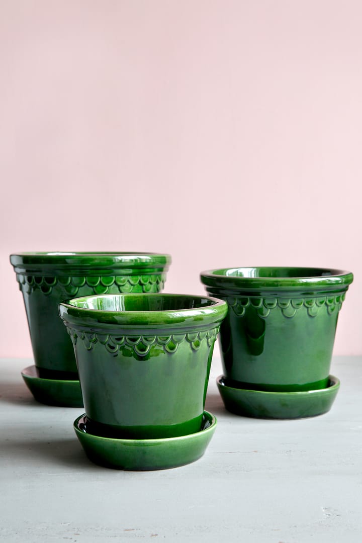 Maceta Copenhagen esmaltada Ø18 cm, verde Bergs Potter