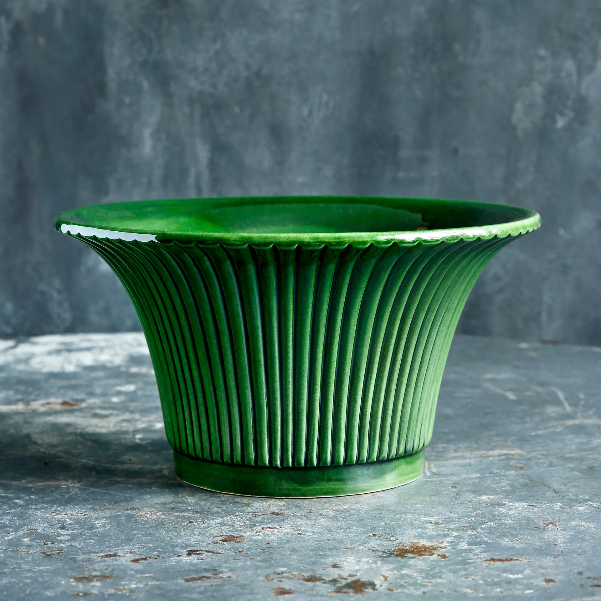 Maceta Daisy esmaltada Ø25 cm, verde Bergs Potter