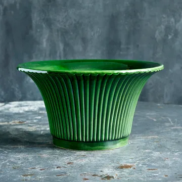 Maceta Daisy esmaltada Ø25 cm - verde - Bergs Potter