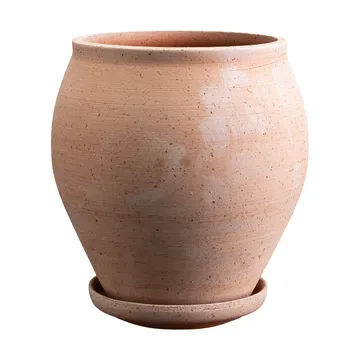 Maceta Delphi con plato, 2 piezas - Rosa, Ø20 cm - Bergs Potter