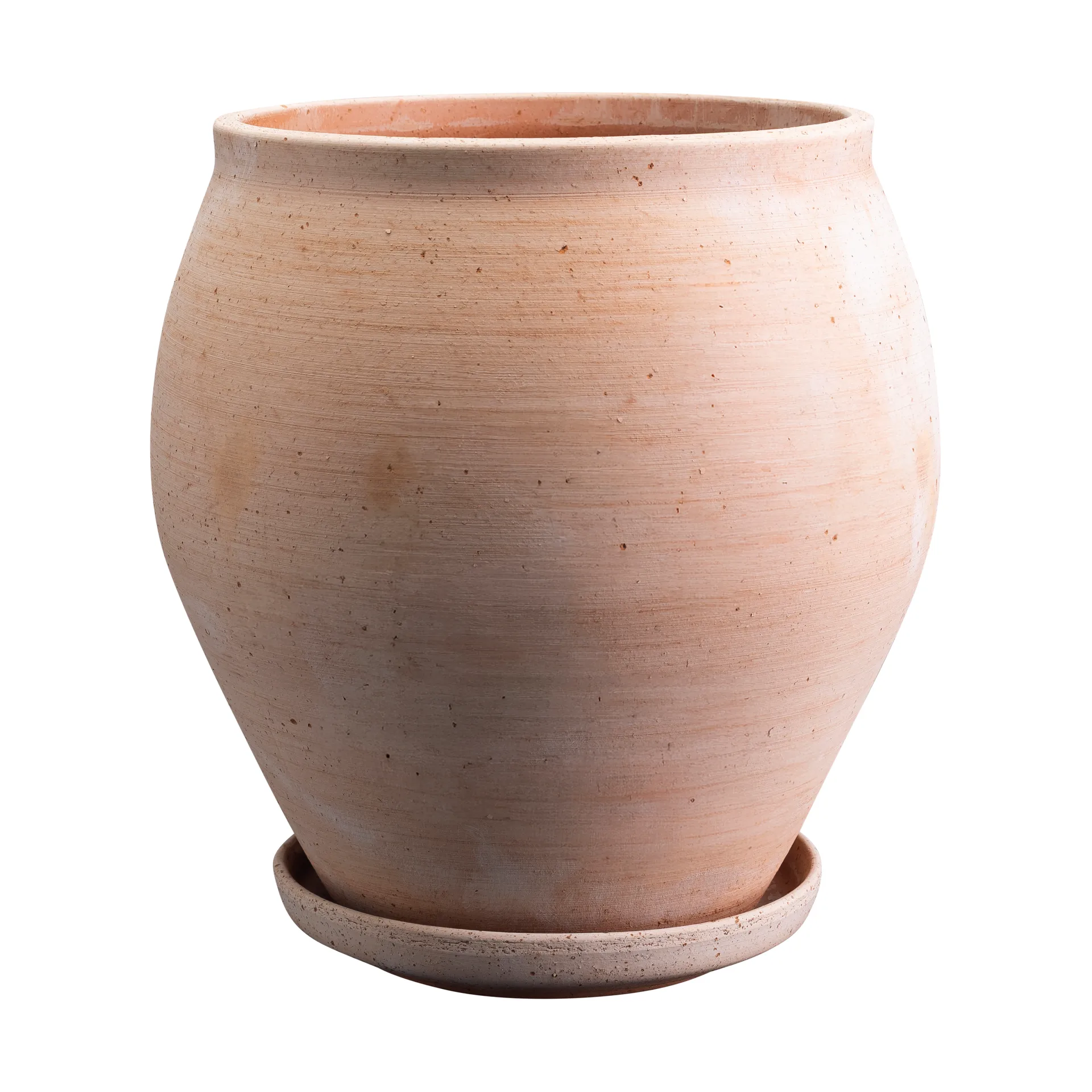 Maceta Delphi con plato, 2 piezas, Rosa, Ø26 cm Bergs Potter
