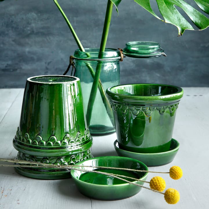 Maceta esmaltada Copenhagen Ø14 cm, verde Bergs Potter