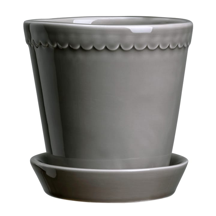 Maceta esmaltada Helena Ø18 cm, Pearl grey Bergs Potter