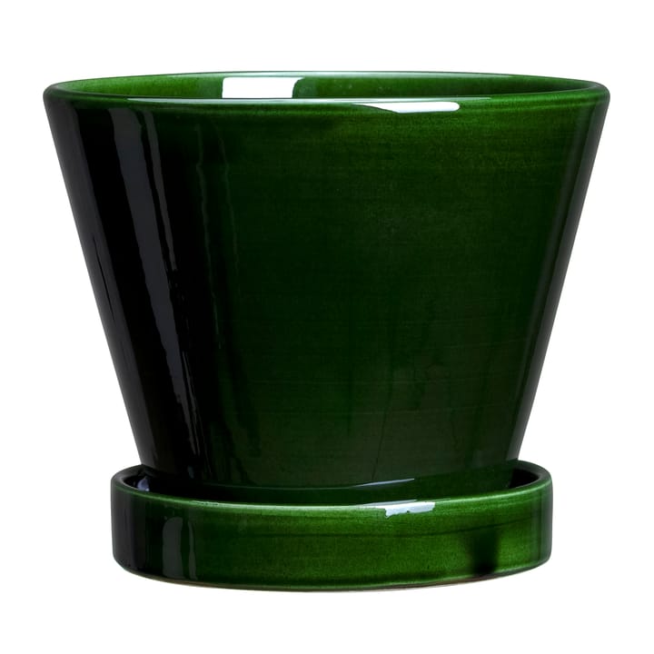 Maceta esmaltada Julie Ø11 cm - Green emerald - Bergs Potter