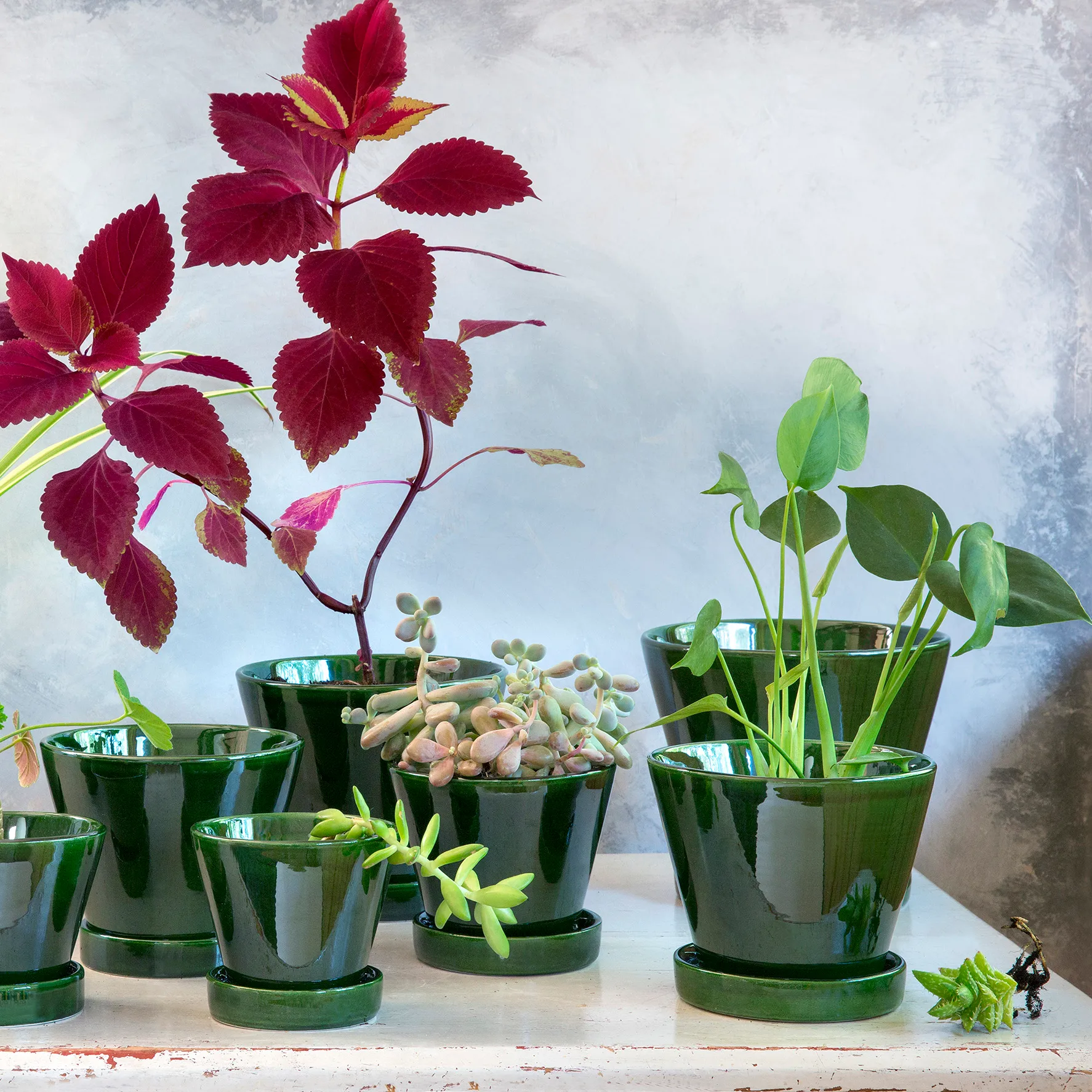 Maceta esmaltada Julie Ø17 cm, Green emerald Bergs Potter