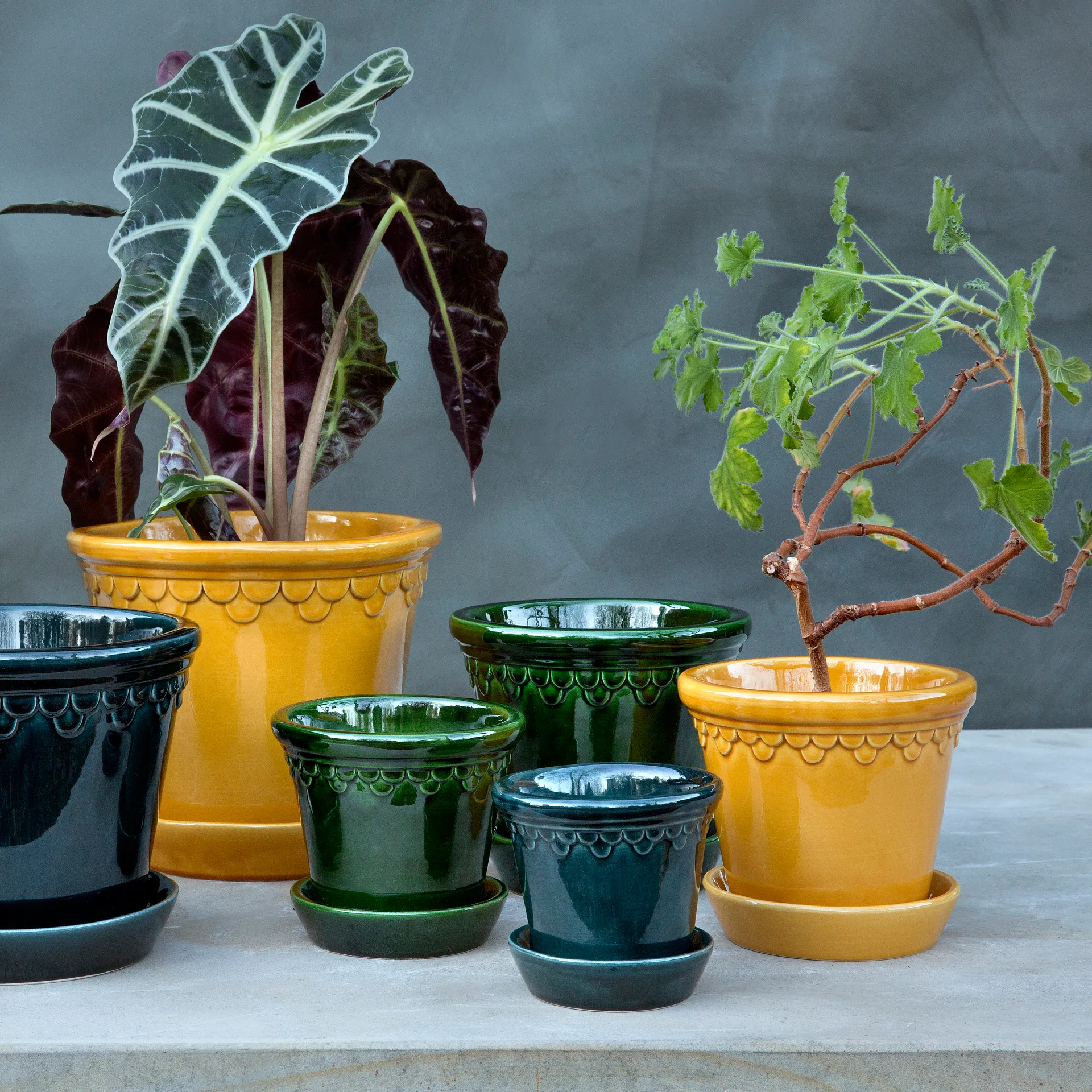 Maceta esmaltada Københavner, Amarillo, Ø18 cm Bergs Potter