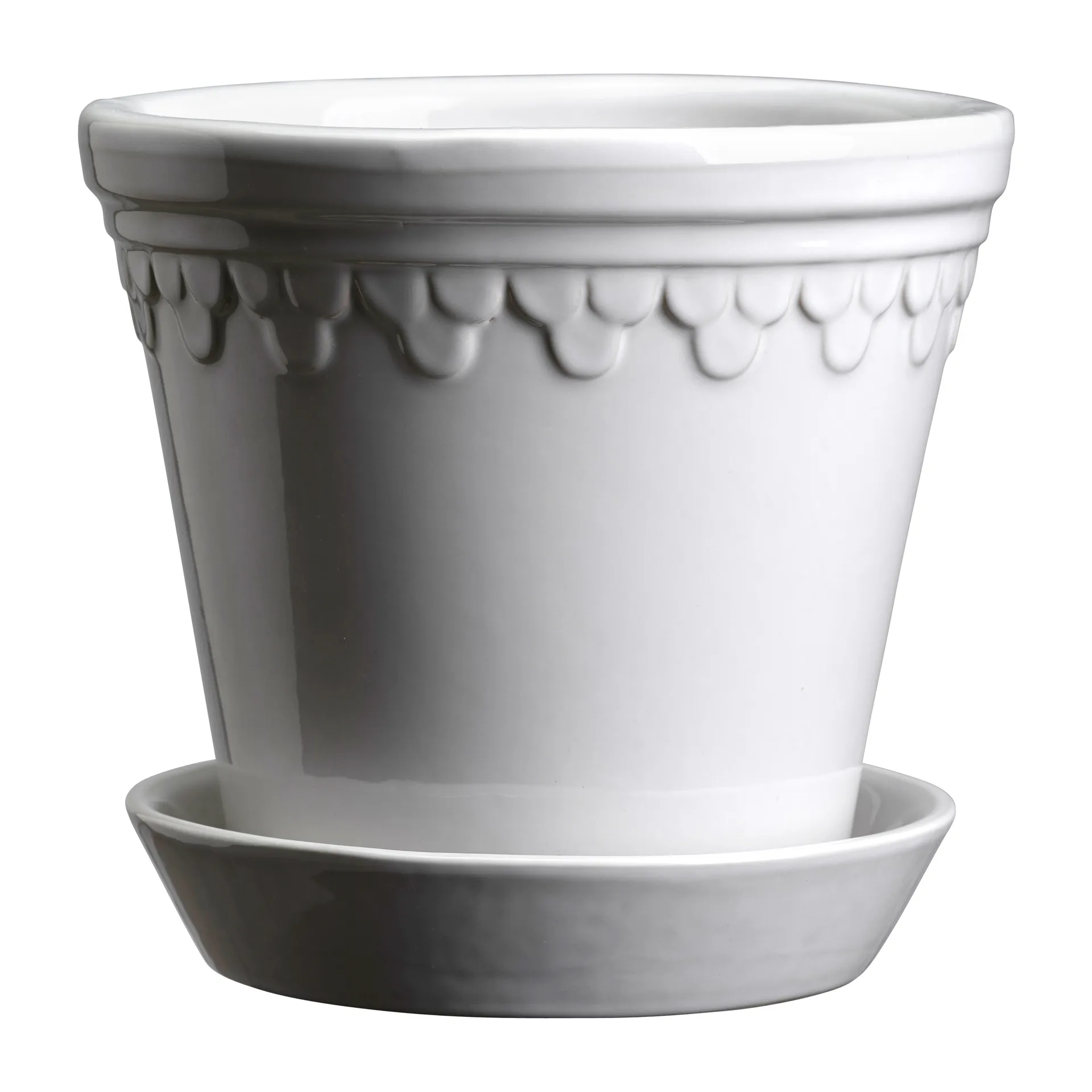 Maceta esmaltada Københavner, Mineral White, Ø21 cm Bergs Potter