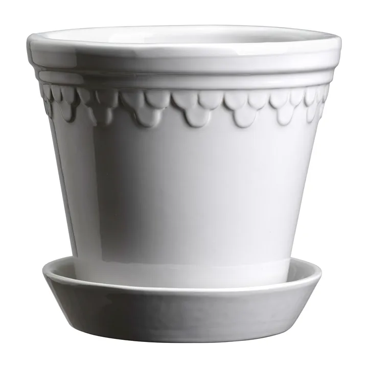 Maceta esmaltada Københavner - Mineral White, Ø21 cm - Bergs Potter