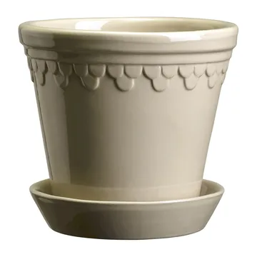 Maceta esmaltada Københavner - Sand Stone, Ø12 cm - Bergs Potter