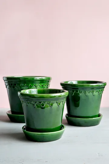 Maceta esmaltada Københavner - Verde, Ø18 cm - Bergs Potter