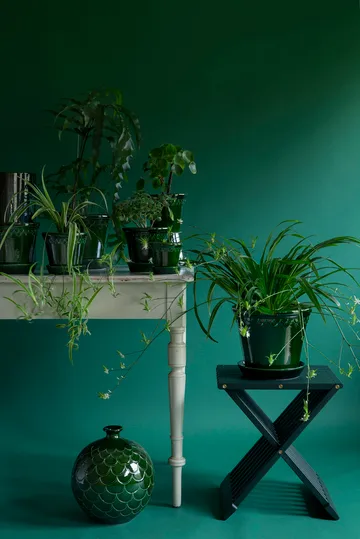 Maceta esmaltada Köpenhamn - Verde, Ø25 cm - Bergs Potter