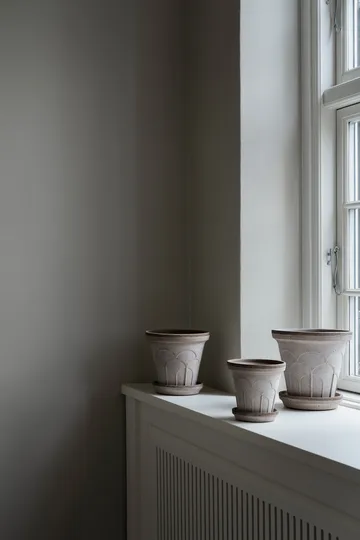 Maceta Fleur con plato, 2 piezas - Gris, Ø18 cm - Bergs Potter