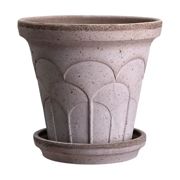 Maceta Fleur con plato, 2 piezas - Gris, Ø21 cm - Bergs Potter