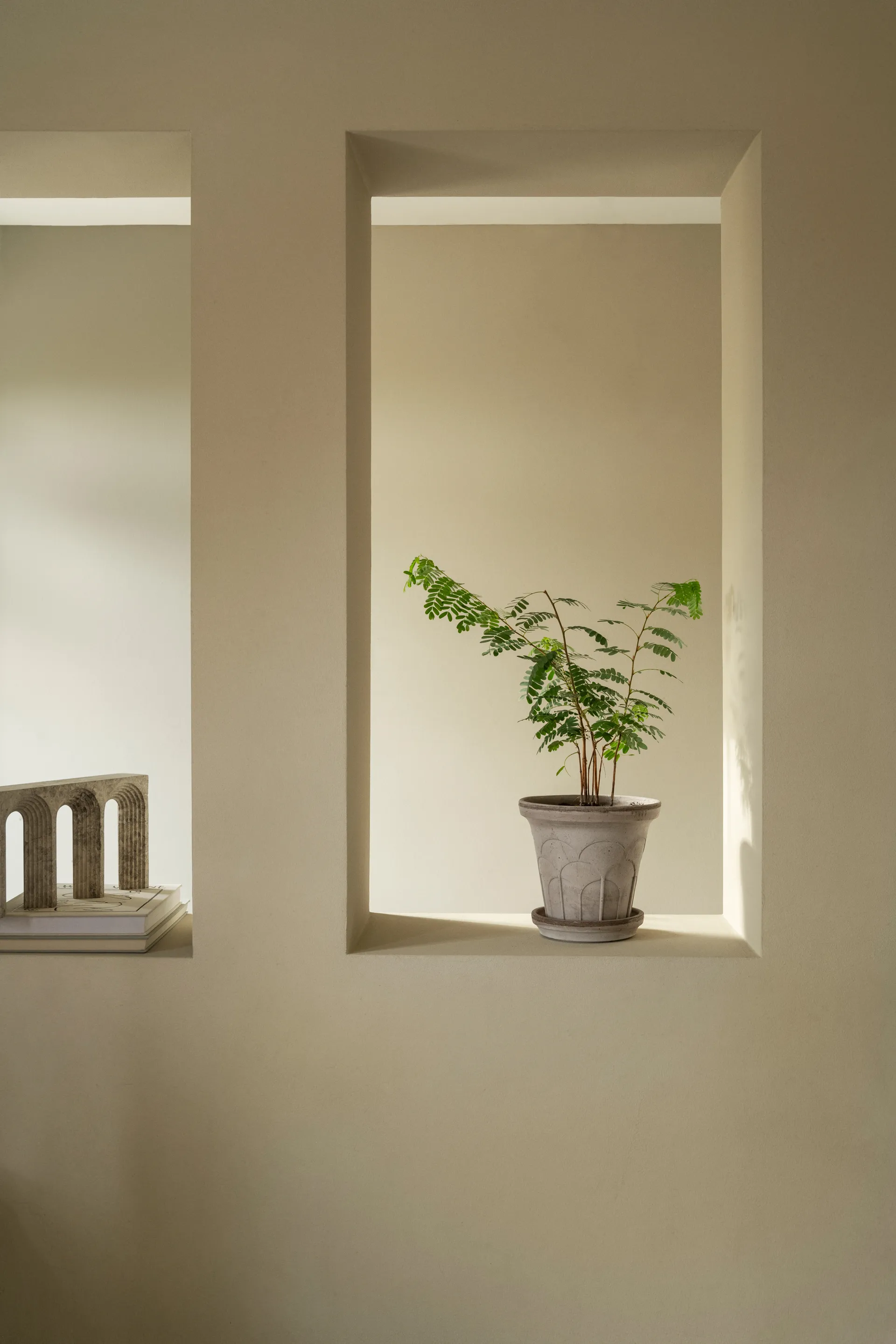 Maceta Fleur con plato, 2 piezas, Gris, Ø21 cm Bergs Potter