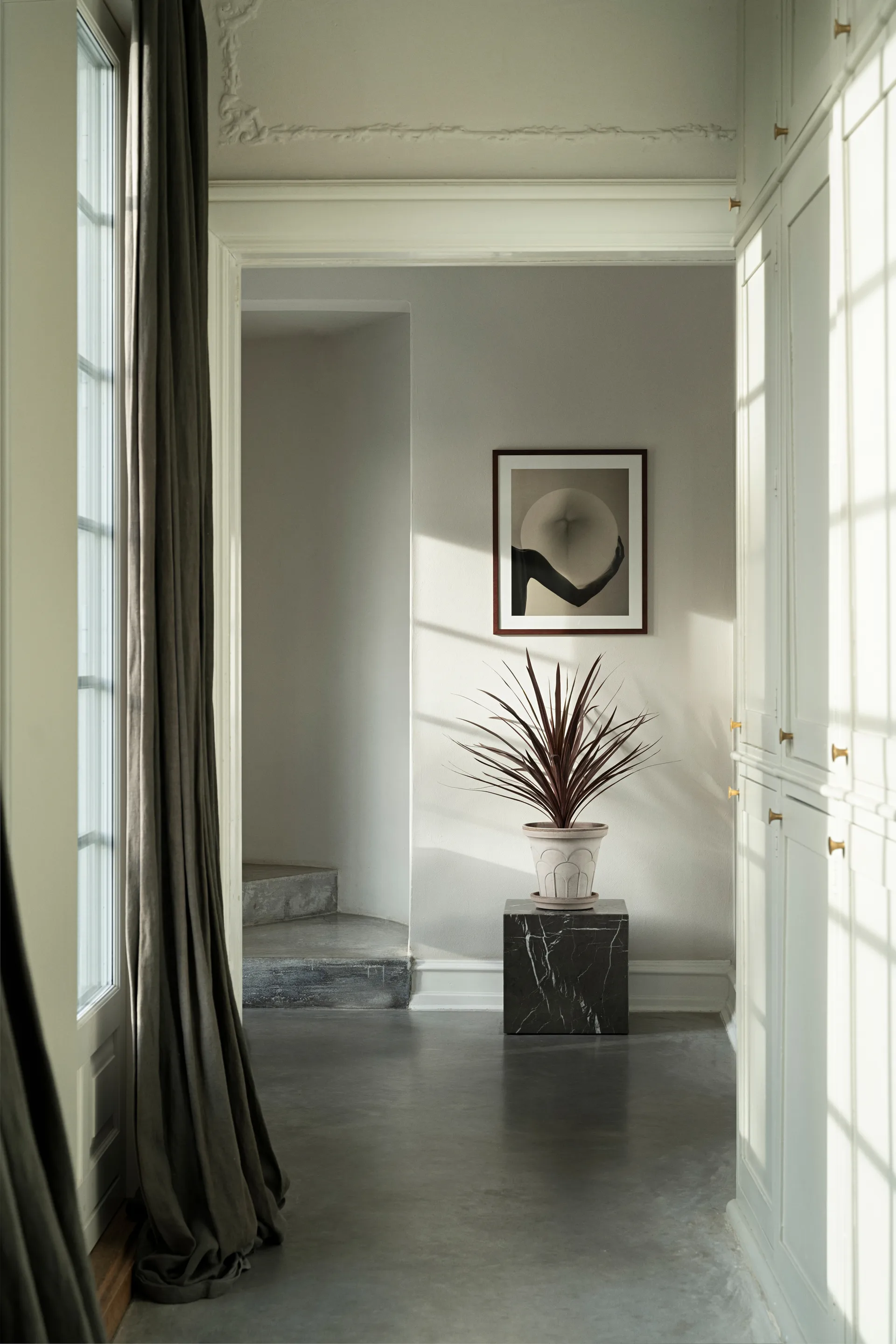 Maceta Fleur con plato, 2 piezas, Gris, Ø25 cm Bergs Potter