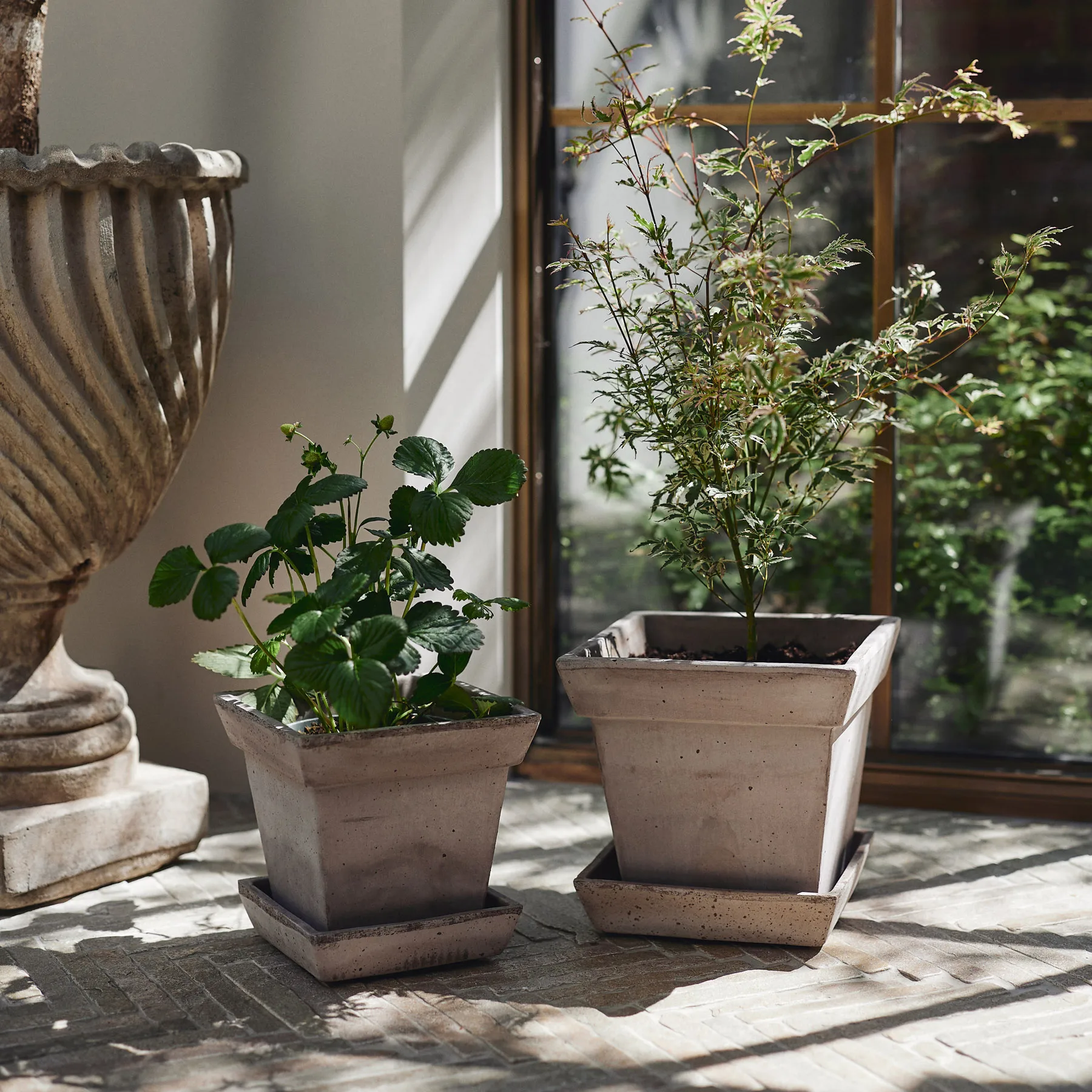 Maceta Gaia raw, Grey, Ø25 cm Bergs Potter