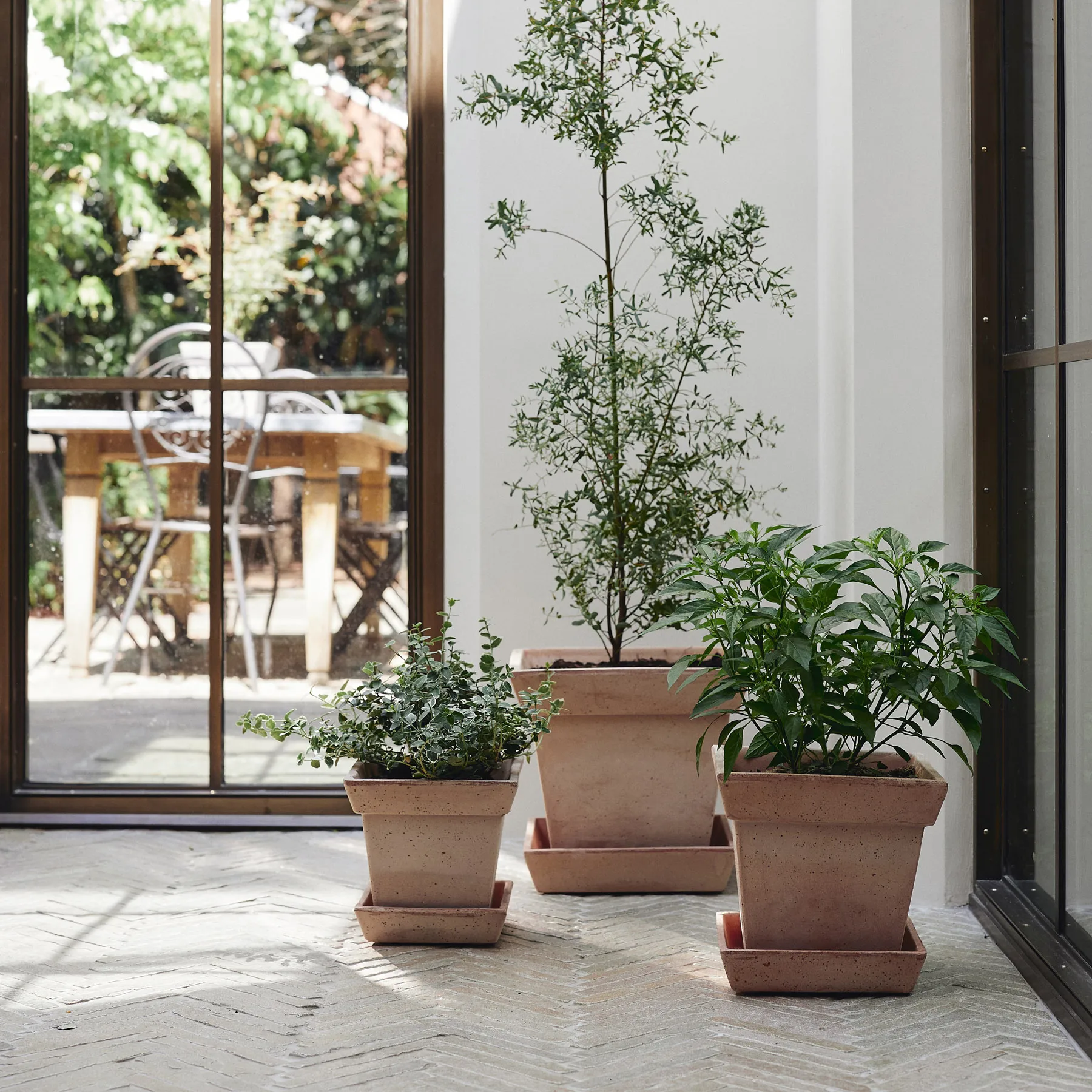 Maceta Gaia raw, Rosa, Ø25 cm Bergs Potter