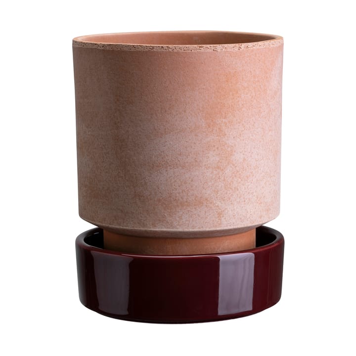 Maceta Hoff - Ø14 cm, Raw Rosa-Deep Burgundy - Bergs Potter