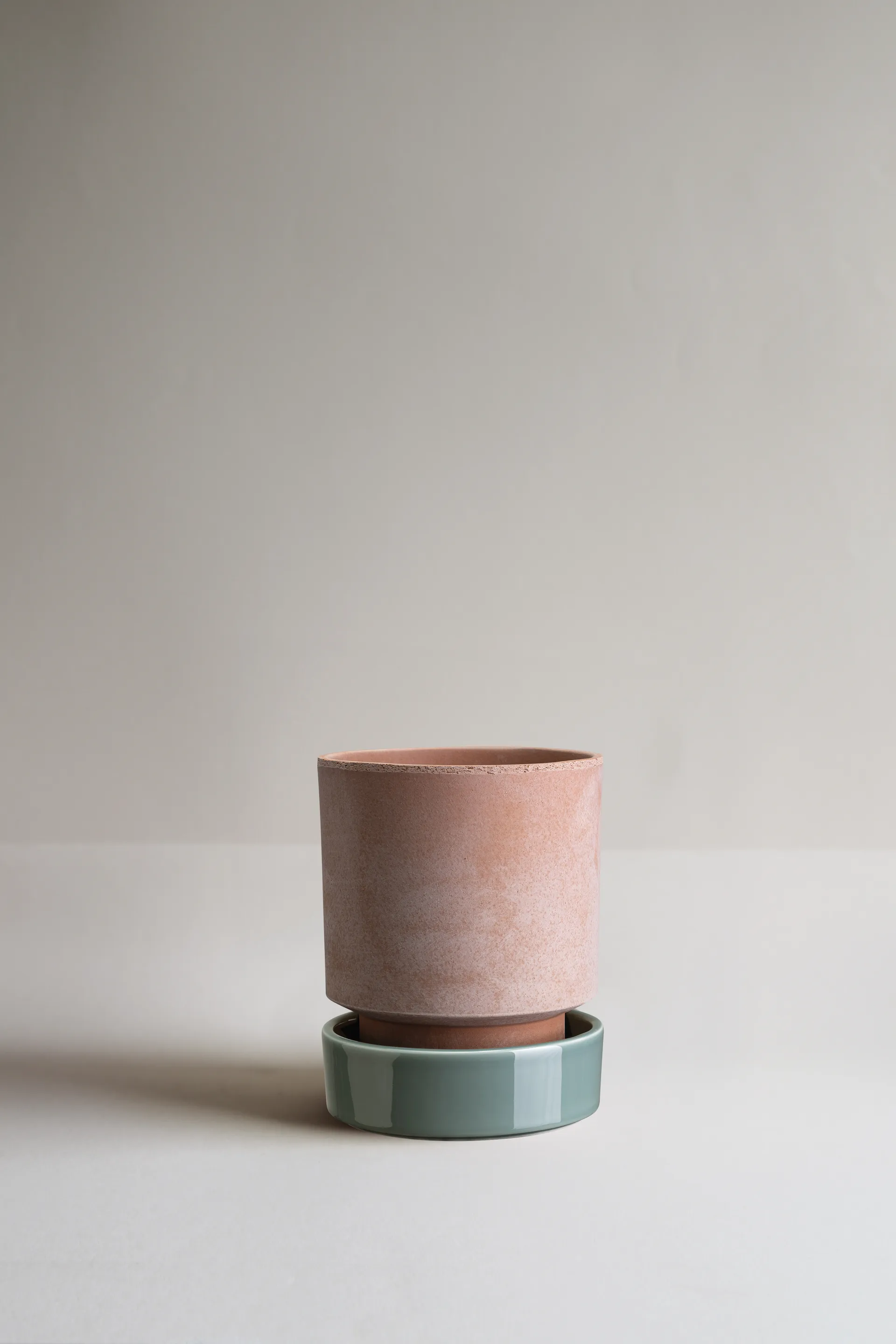 Maceta Hoff, Ø14 cm, Raw Rosa-Misty Blue Bergs Potter