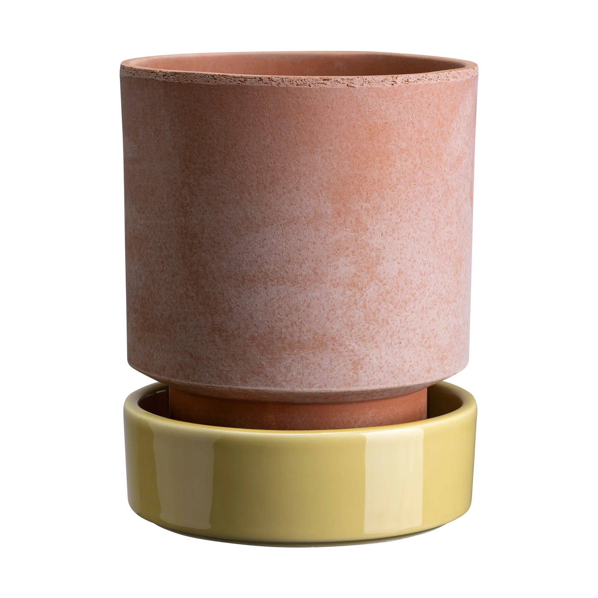 Maceta Hoff, Ø16 cm, Raw Rosa-Pale Yellow Bergs Potter