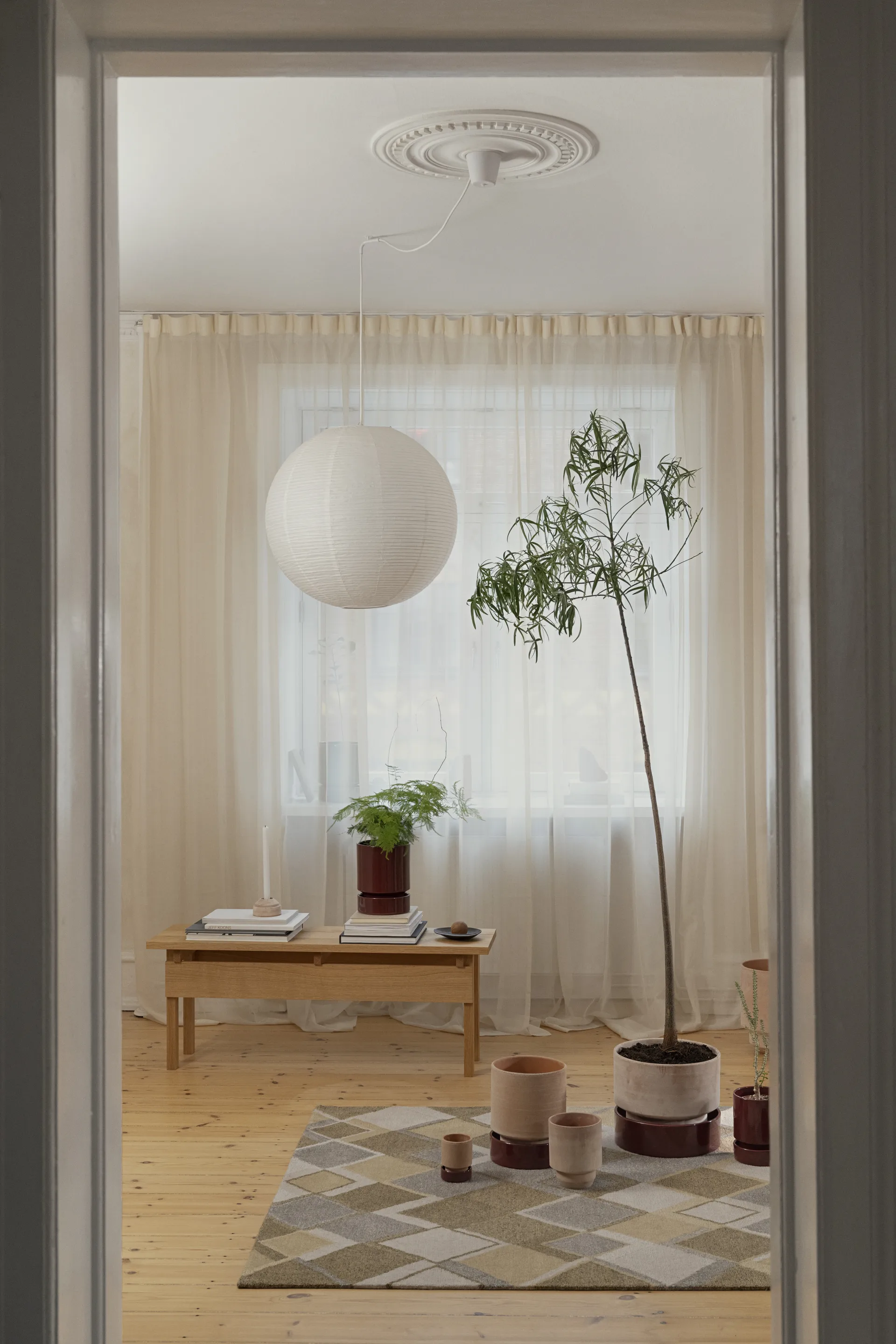 Maceta Hoff, Ø18 cm, Raw Rosa-Deep Burgundy Bergs Potter