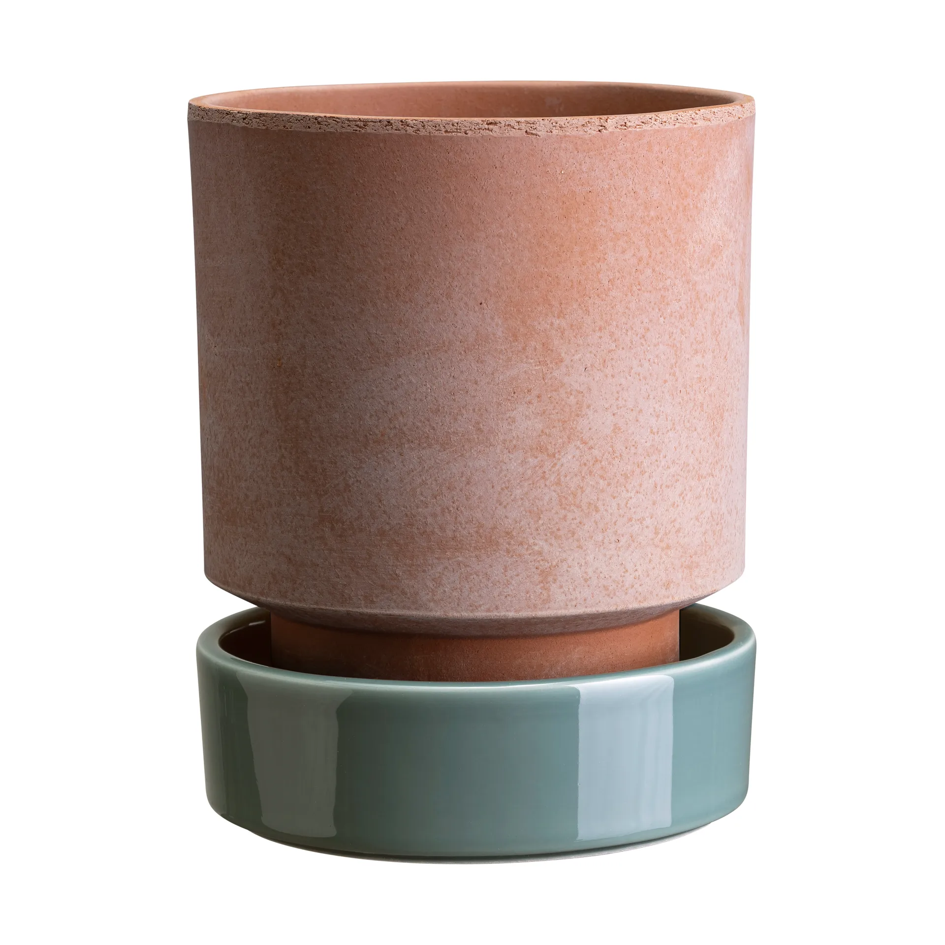 Maceta Hoff, Ø18 cm, Raw Rosa-Misty Blue Bergs Potter
