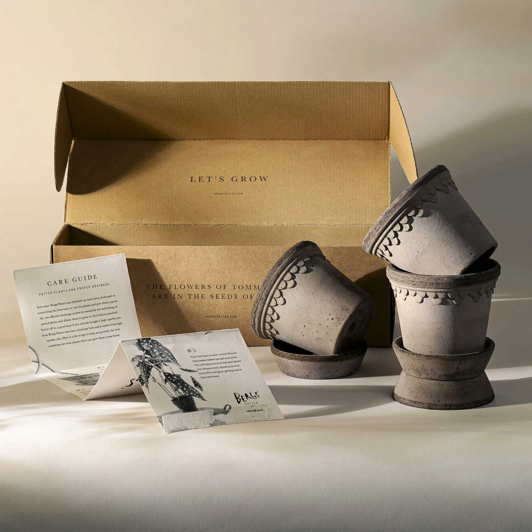 Maceta Københavner Ø10 cm 3-pack, Grey Bergs Potter