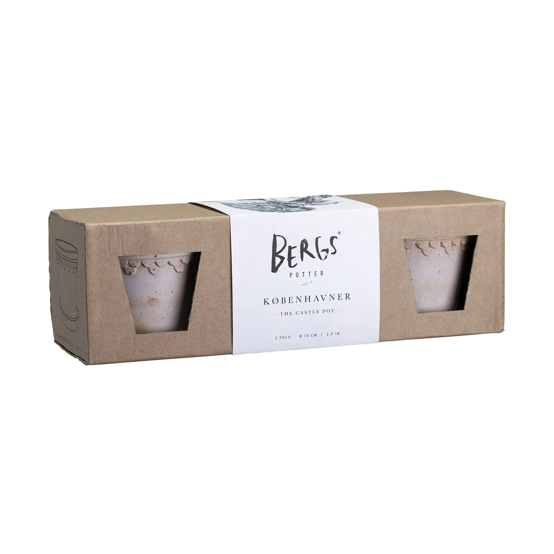 Maceta Københavner Ø10 cm 3-pack, Rosa Bergs Potter