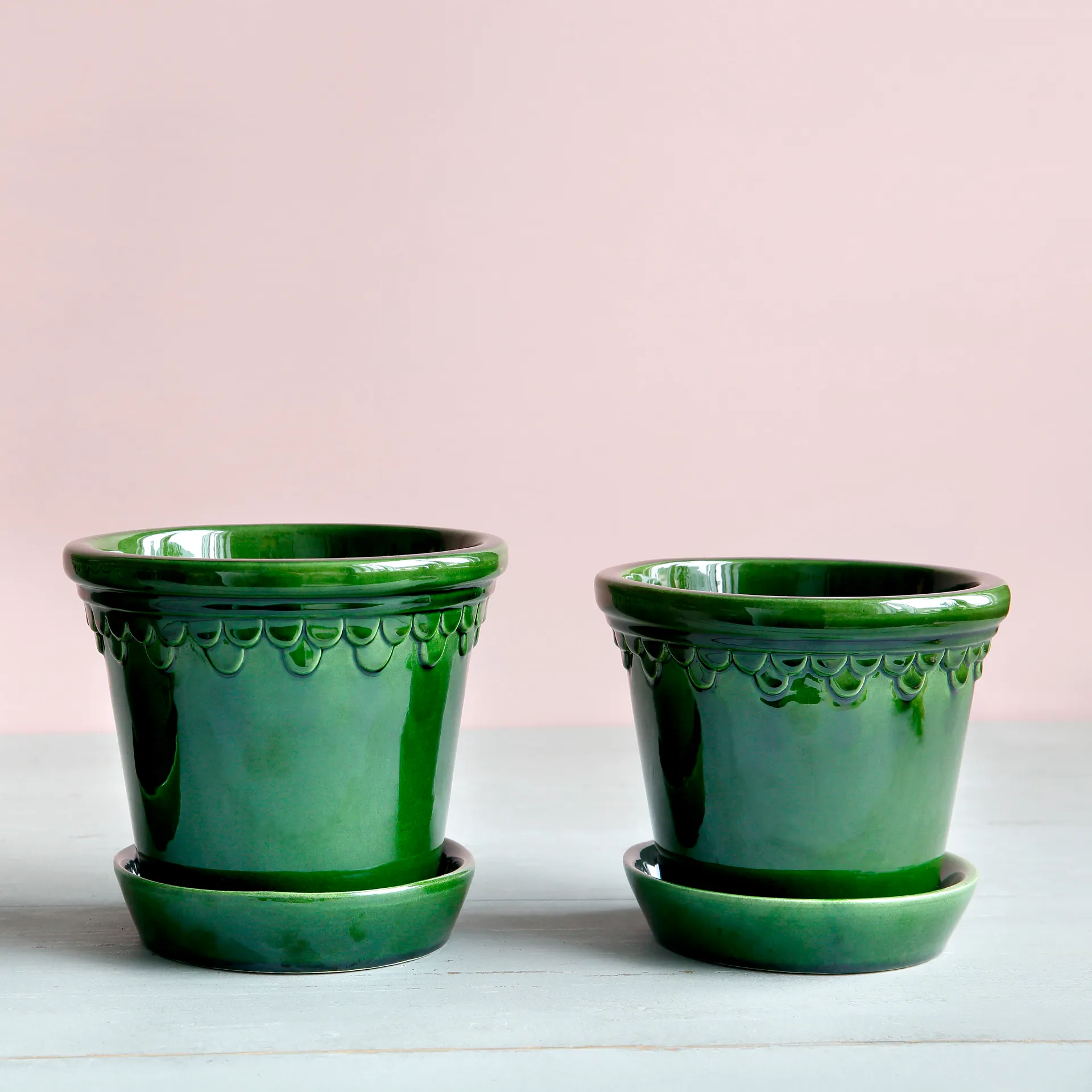 Maceta Københavner esmaltada Ø16 cm, verde Bergs Potter