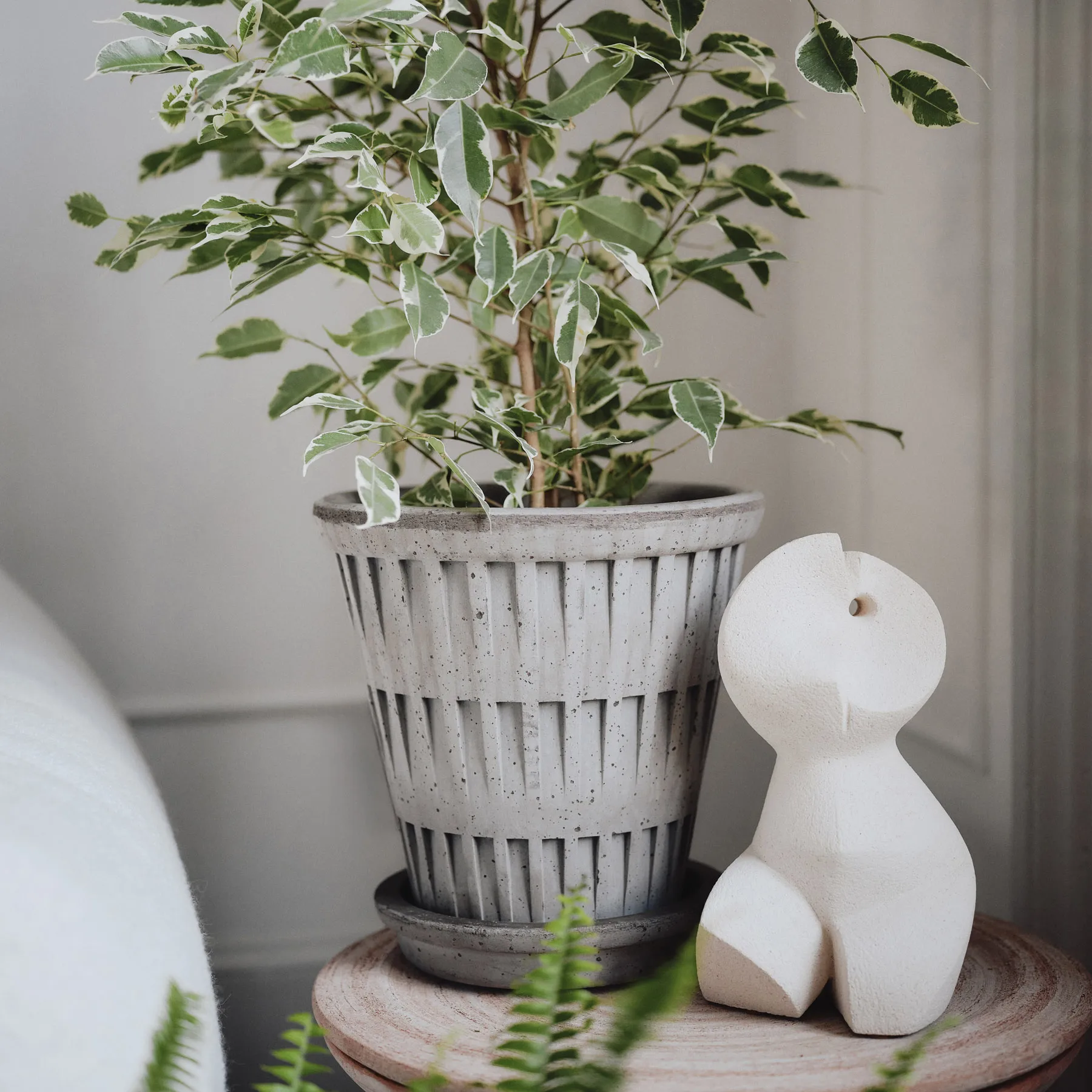 Maceta Pantheon raw, Grey, Ø16 cm Bergs Potter