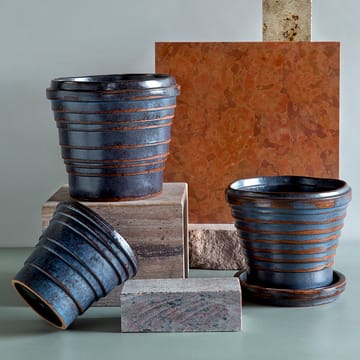 Maceta Planet Vintage Metalic Ø21 cm - Blue brown - Bergs Potter