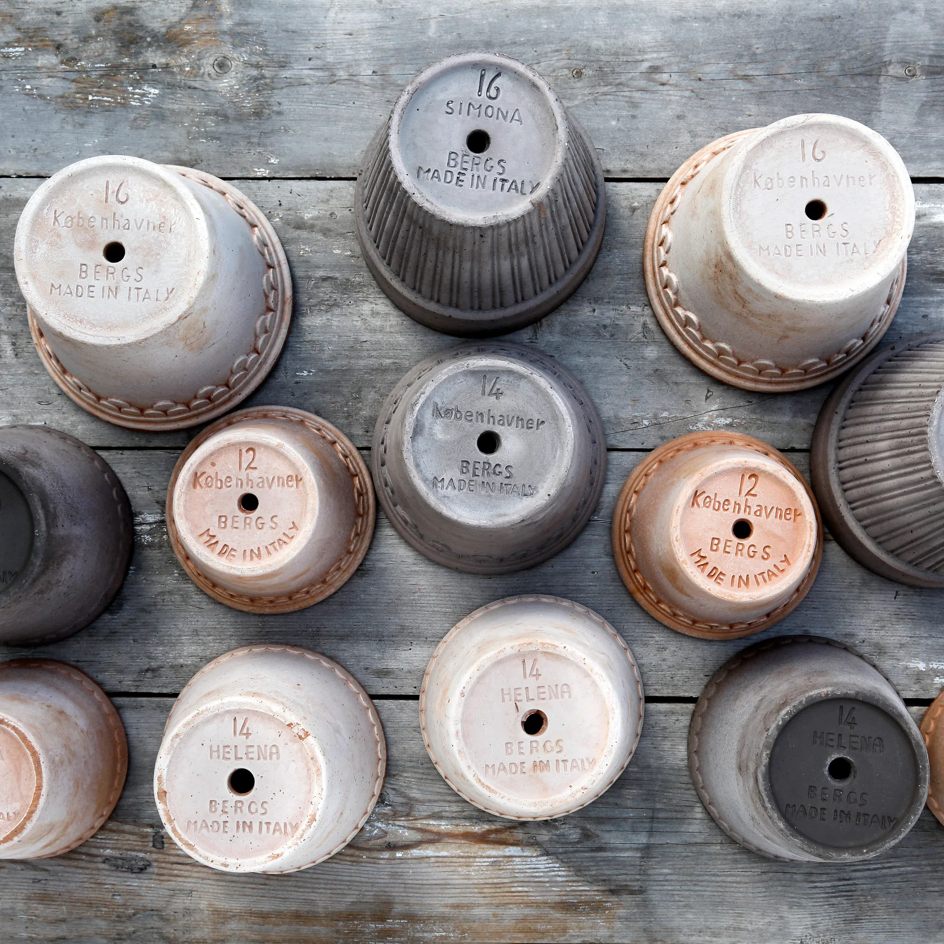 Maceta Simona 16 cm, gris Bergs Potter