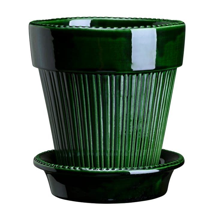 Maceta Simona esmaltada Ø14 cm - verde - Bergs Potter