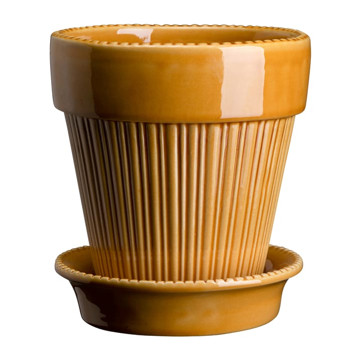 Maceta vidriada Simona Ø12 cm Ø12 cm - Yellow - Bergs Potter