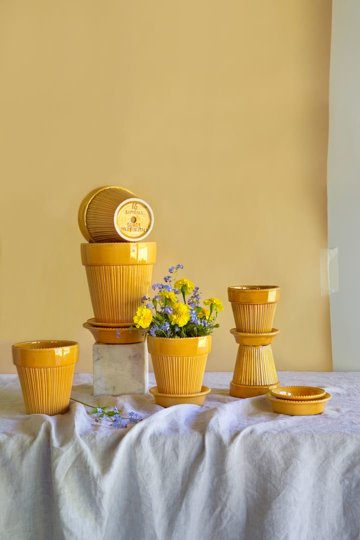 Maceta vidriada Simona Ø12 cm Ø12 cm, Yellow Bergs Potter