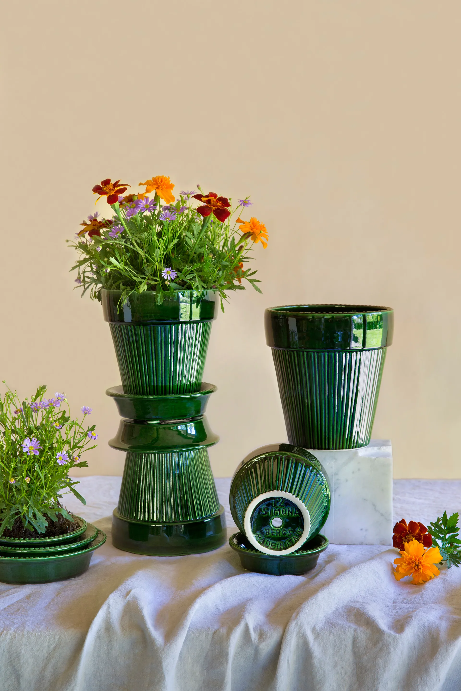 Maceta vidriada Simona Ø18 cm, Green Bergs Potter