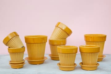 Maceta vidriada Simona Ø18 cm - Yellow - Bergs Potter