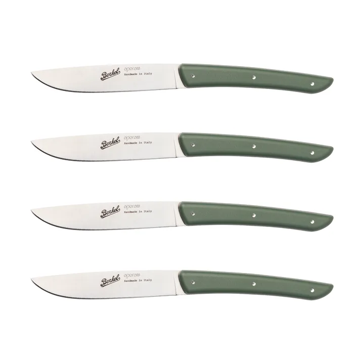 Cuchillo de carne Color 4-pack 11 cm - Olive Green - Berkel