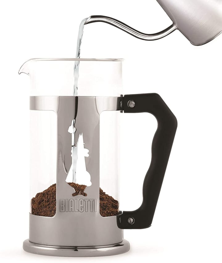 Cafetera de émbolo Preziosa 8 tazas, Plateado-negro Bialetti