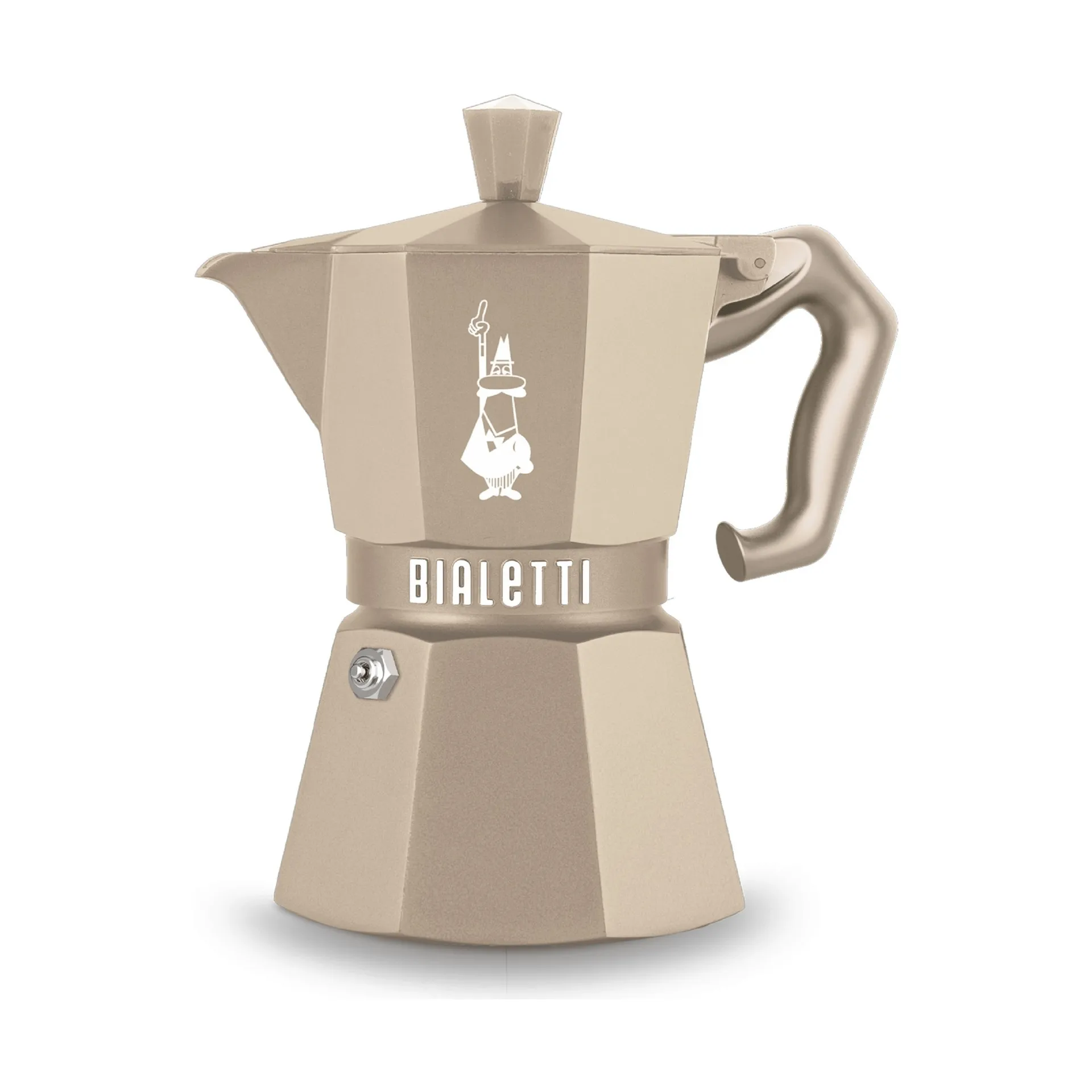 Cafetera italiana Bialetti Exclusive Inducción, Beige, 3 tazas Bialetti
