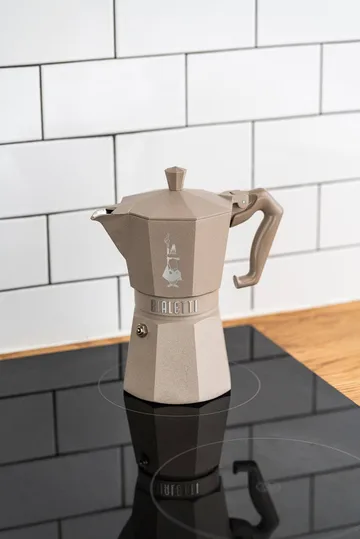 Cafetera italiana Bialetti Exclusive Inducción - Beige, 6 tazas - Bialetti