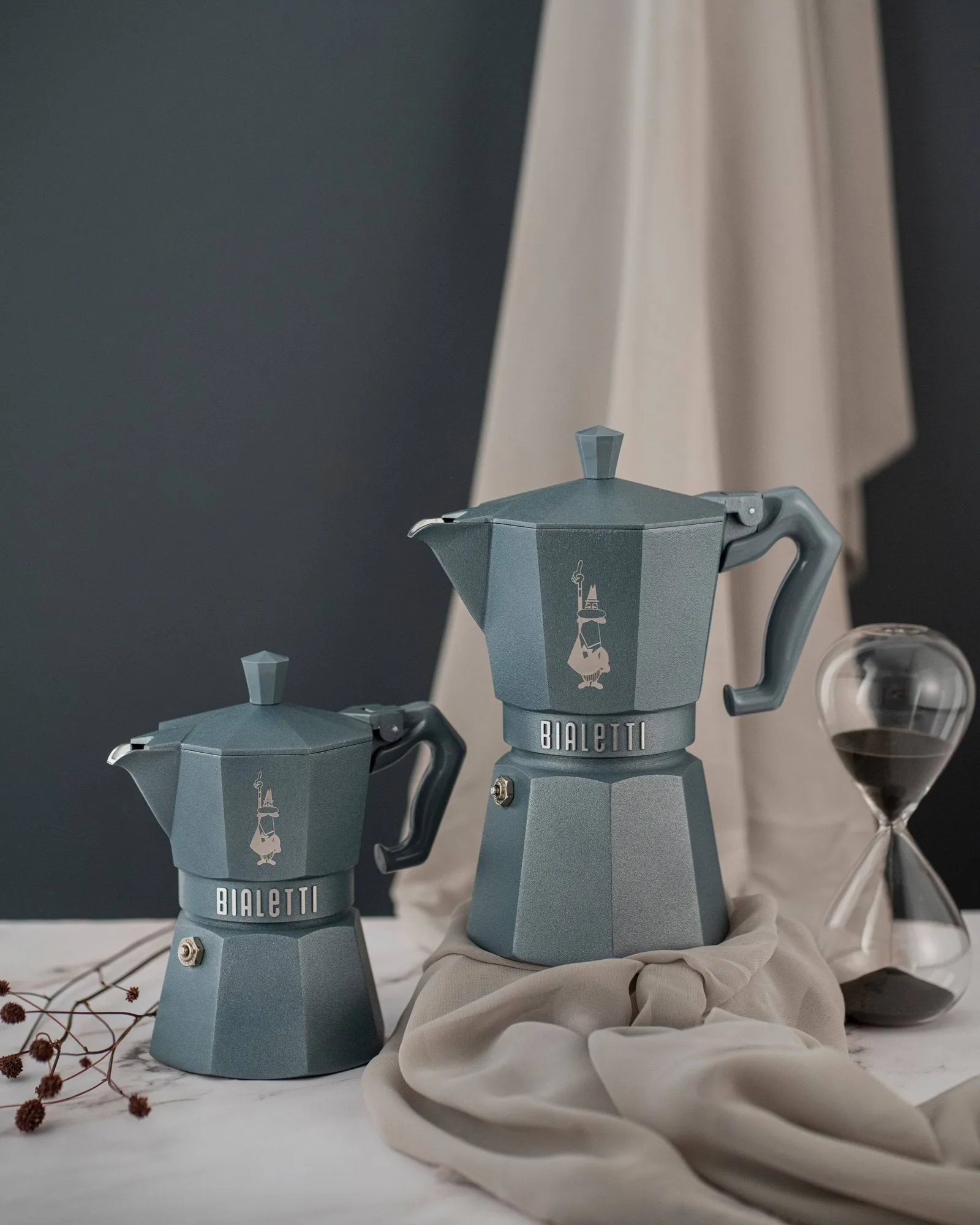Cafetera italiana Bialetti Exclusive Inducción, Gris, 3 tazas Bialetti