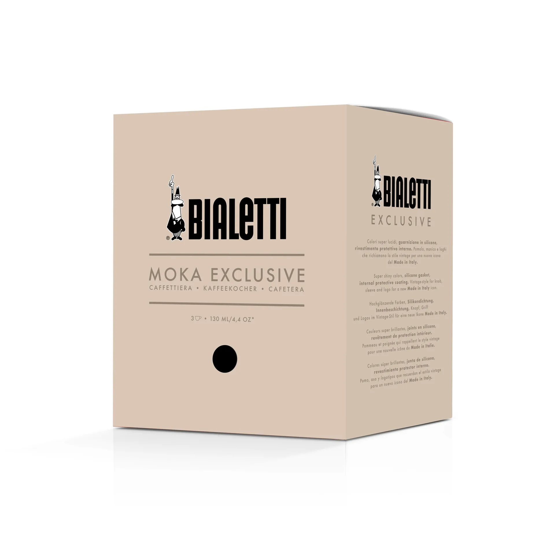 Cafetera italiana Bialetti exclusive, Negro, 3 tazas Bialetti
