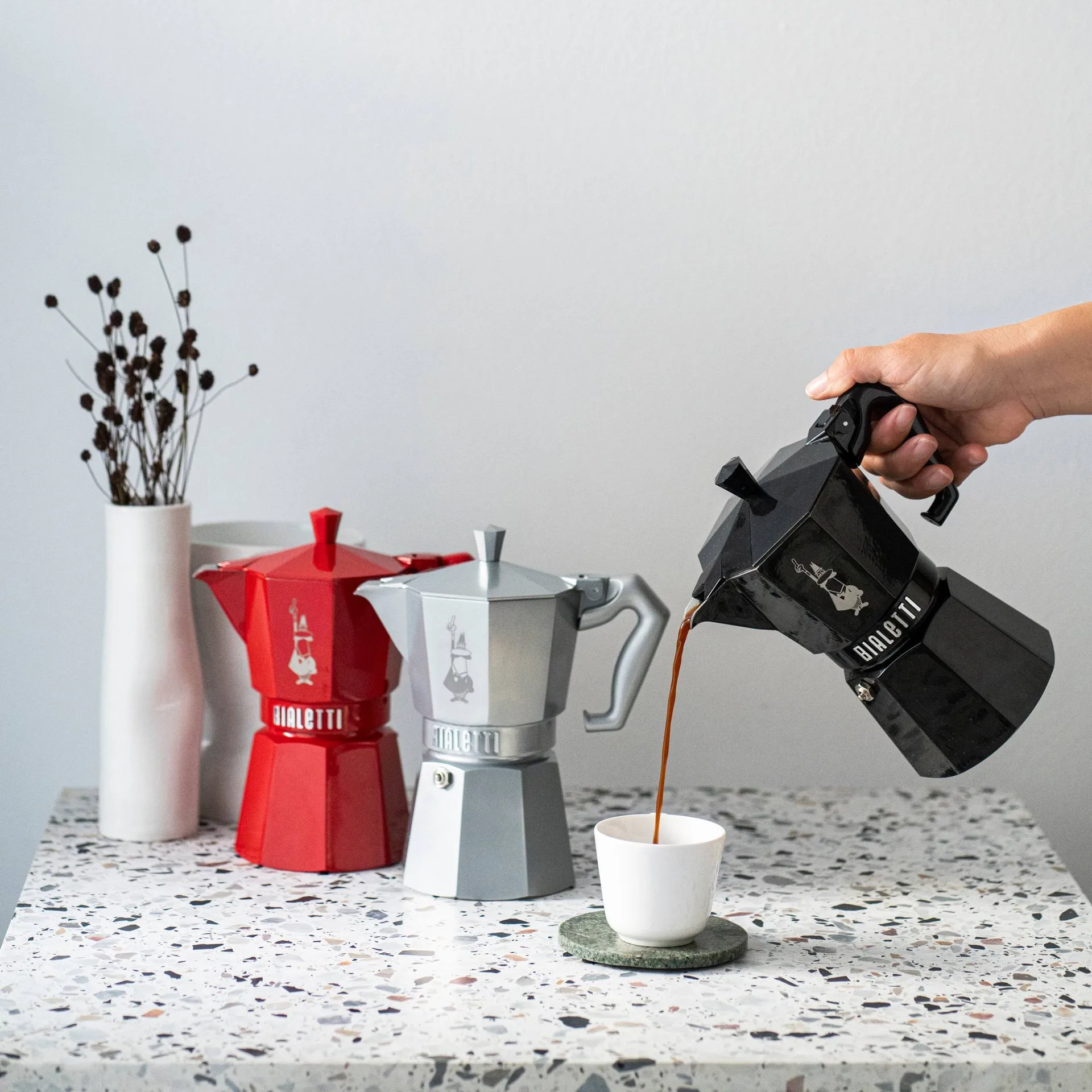 Cafetera italiana Bialetti exclusive, Negro, 3 tazas Bialetti